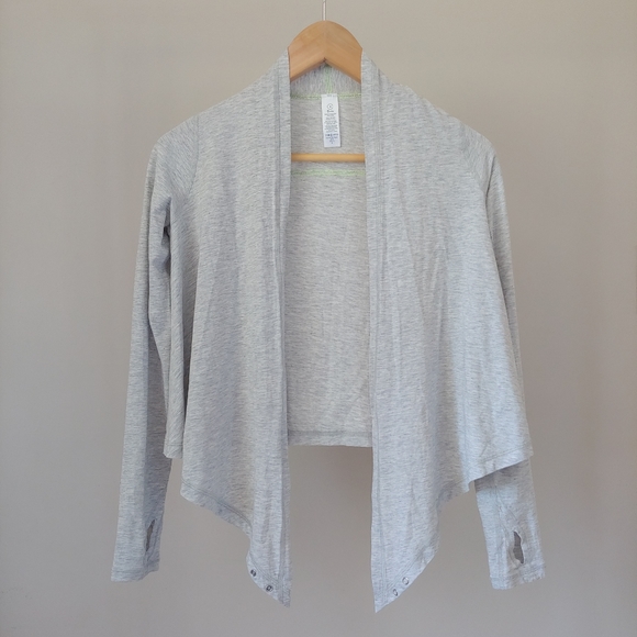 Ivivva by Lululemon Four's A Charm Wrap Cardigan Shirt Size 8 Grey - Picture 5 of 16